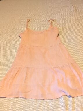 H&M Light Pink Tiered Spaghetti-Strap Dress